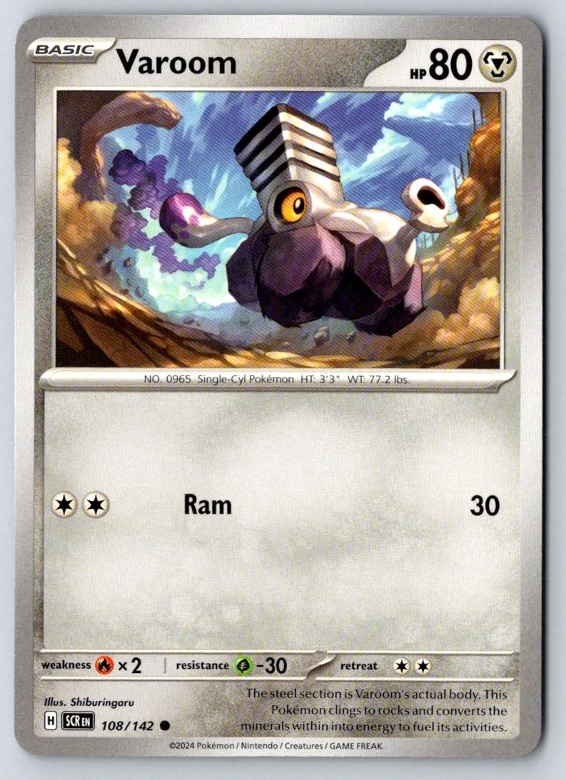 Varoom 108/142 Common Stellar Crown Pokemon Near Mint