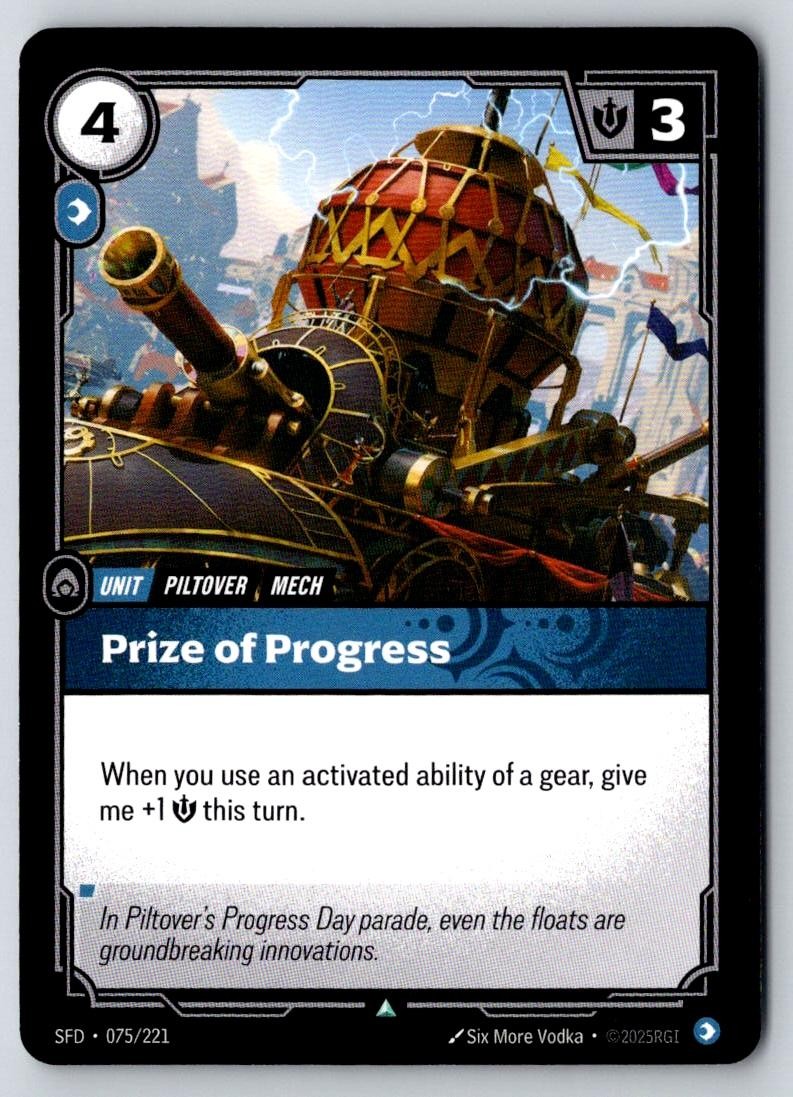 Prize of Progress 075/221 Uncommon Spiritforged Riftbound Near Mint