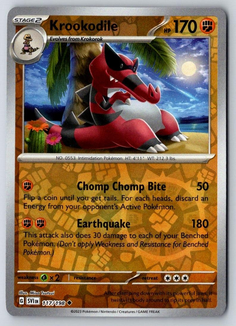 Krookodile 117/198 Uncommon Scarlet & Violet Pokemon Near Mint