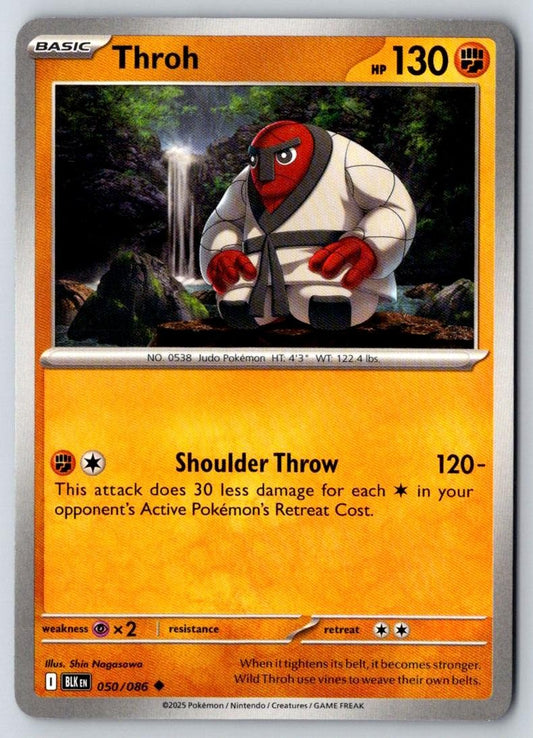 Throh 050/086 Uncommon Black Bolt Pokemon Near Mint