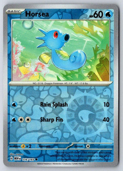 Horsea 116/165 Common 151 Pokemon Near Mint