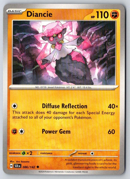 Diancie 86/142 Uncommon Stellar Crown Pokemon Near Mint
