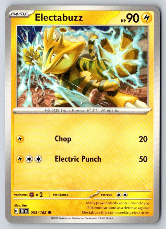 Electabuzz 053/162 Common Temporal Forces Pokemon Near Mint