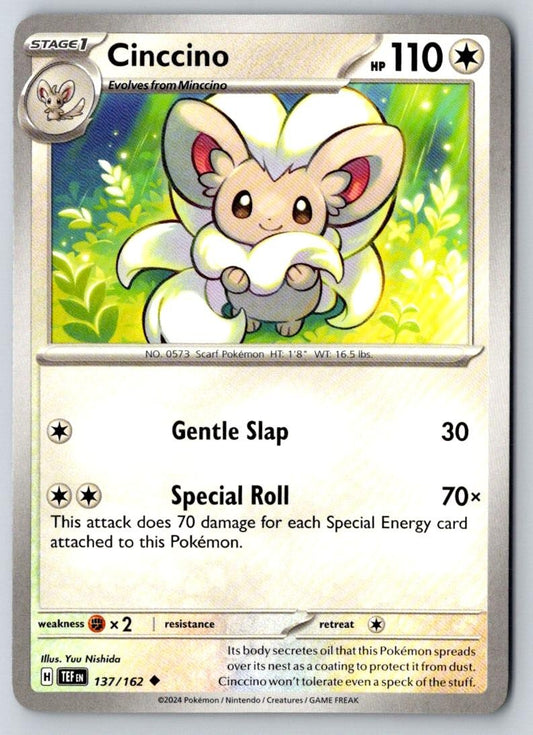 Cinccino 137/162 Uncommon Temporal Forces Pokemon Near Mint