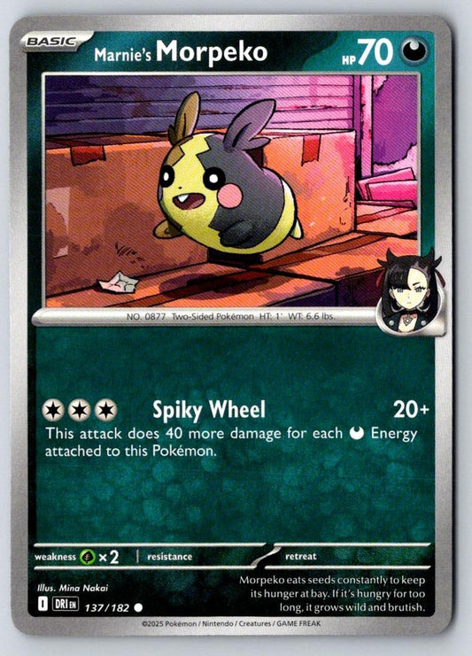 Marnie's Morpeko 137/182 Common Destined Rivals Pokemon Near Mint