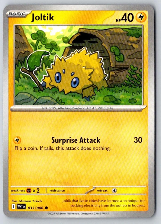 Joltik 033/086 Common White Flare Pokemon Near Mint