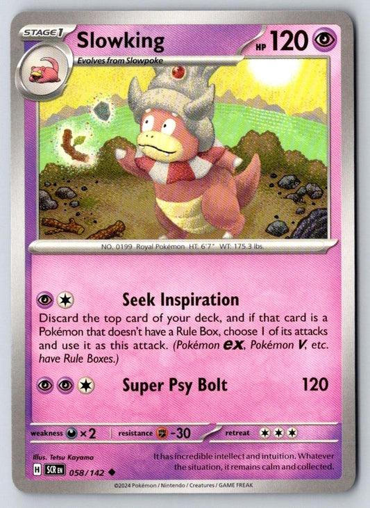 Slowking 58/142 Uncommon Stellar Crown Pokemon Near Mint
