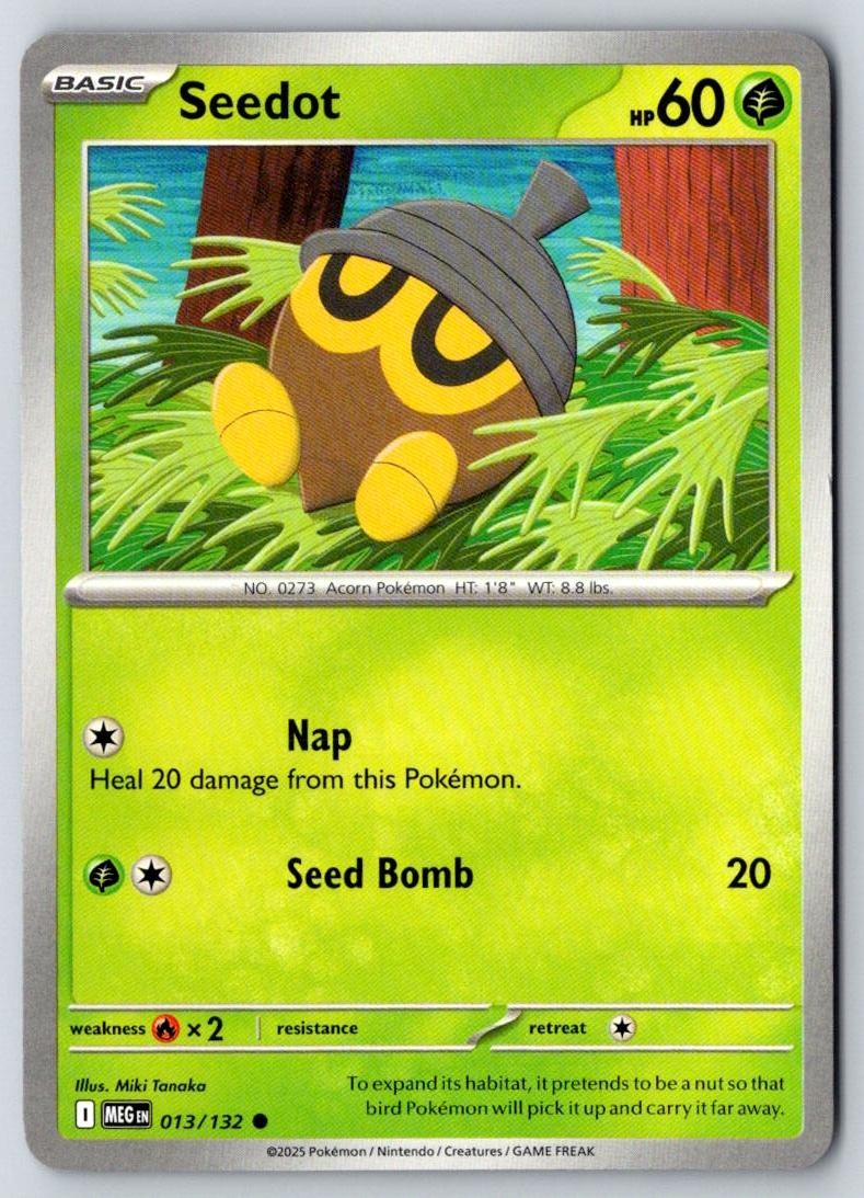 Seedot 013/132 Common Mega Evolution Pokemon Near Mint