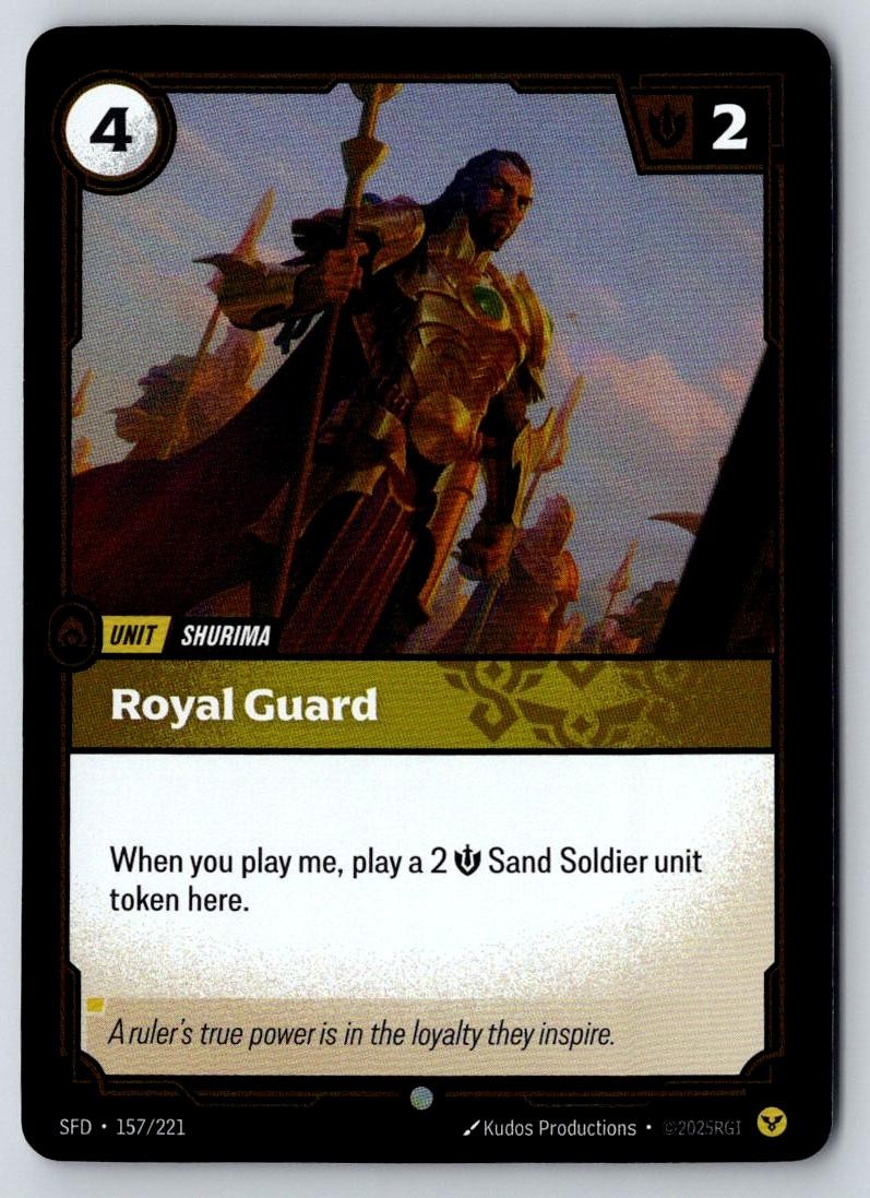 Royal Guard 157/221 Common Spiritforged Riftbound Near Mint