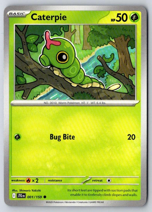 Caterpie 001/159 Common Journey Together Pokemon Near Mint