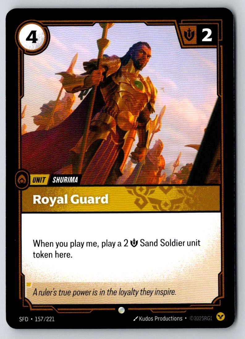 Royal Guard 157/221 Common Spiritforged Riftbound Near Mint