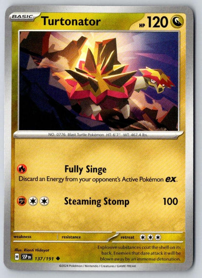 Turtonator 137/191 Uncommon Surging Sparks Pokemon Near Mint