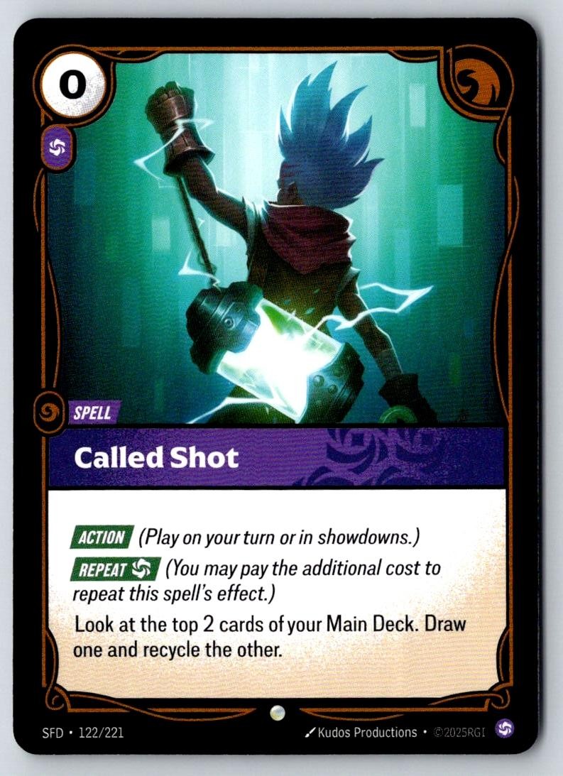 Called Shot 122/221 Common Spiritforged Riftbound Near Mint