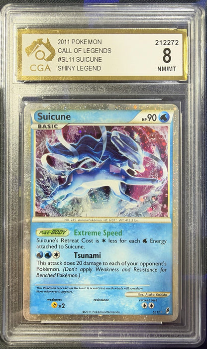 CGA 8 Pokemon Suicune Holo Call Of Legends SL11/95