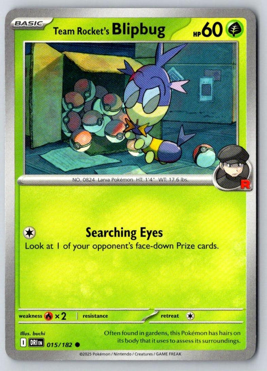 Team Rocket's Blipbug 015/182 Common Destined Rivals Pokemon Near Mint