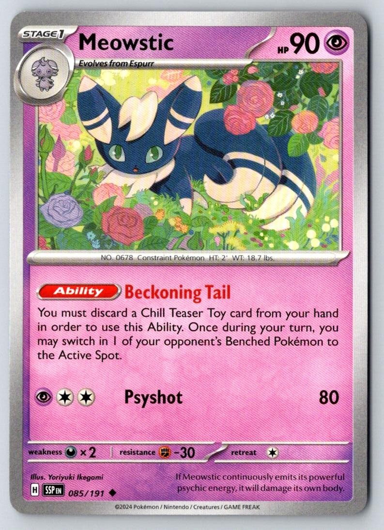 Meowstic 085/191 Uncommon Surging Sparks Pokemon Near Mint