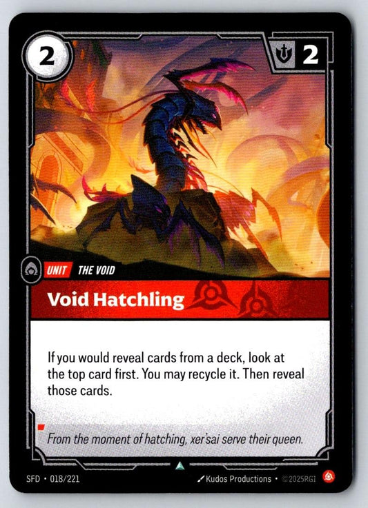 Void Hatchling 018/221 Uncommon Spiritforged Riftbound Near Mint