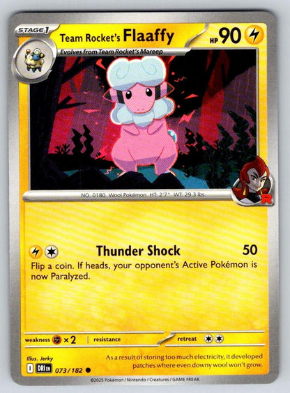Team Rocket's Flaaffy 073/182 Common Destined Rivals Pokemon Near Mint
