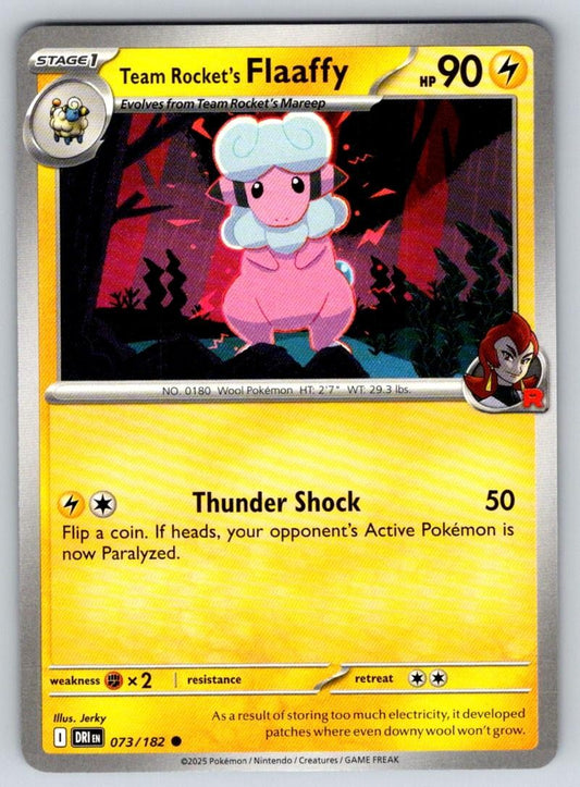 Team Rocket's Flaaffy 073/182 Common Destined Rivals Pokemon Near Mint