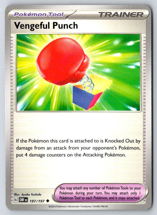 Vengeful Punch 197/197 Uncommon Obsidian Flames Pokemon Near Mint
