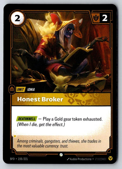 Honest Broker 155/221 Common Spiritforged Riftbound Near Mint