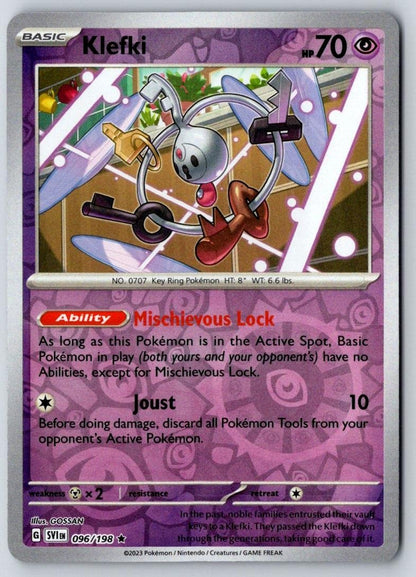 Klefki 096/198 Rare Scarlet & Violet Pokemon Holo Near Mint