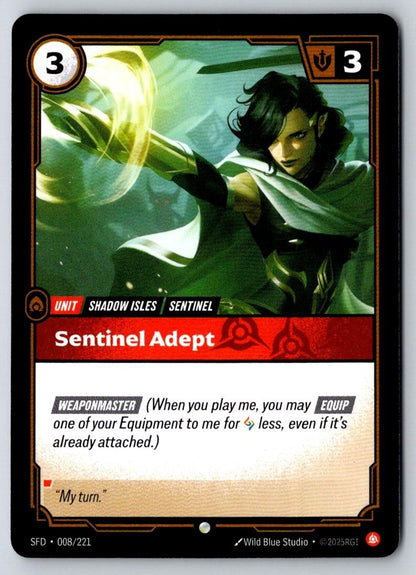 Sentinel Adept 008/221 Common Spiritforged Riftbound Near Mint