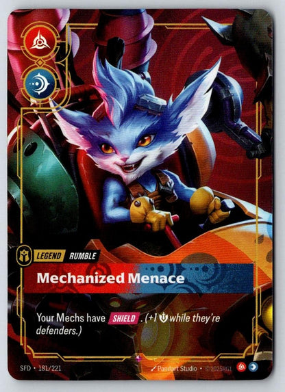 Rumble - Mechanized Menace 181/221 Rare Spiritforged Riftbound Foil Near Mint
