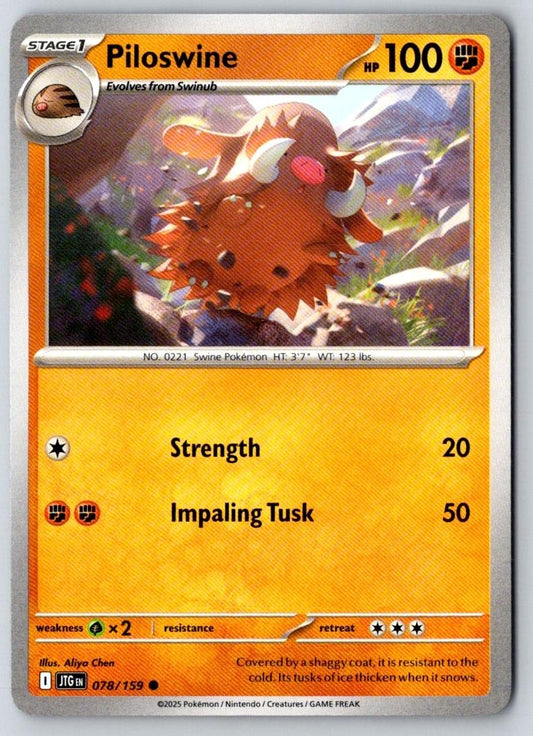 Piloswine 078/159 Common Journey Together Pokemon Near Mint