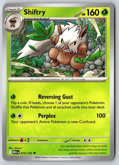 Shiftry 015/132 Uncommon Mega Evolution Pokemon Near Mint