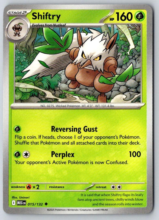Shiftry 015/132 Uncommon Mega Evolution Pokemon Near Mint