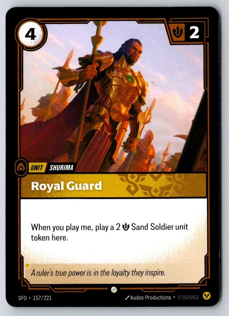 Royal Guard 157/221 Common Spiritforged Riftbound Near Mint