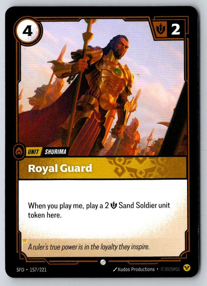 Royal Guard 157/221 Common Spiritforged Riftbound Near Mint