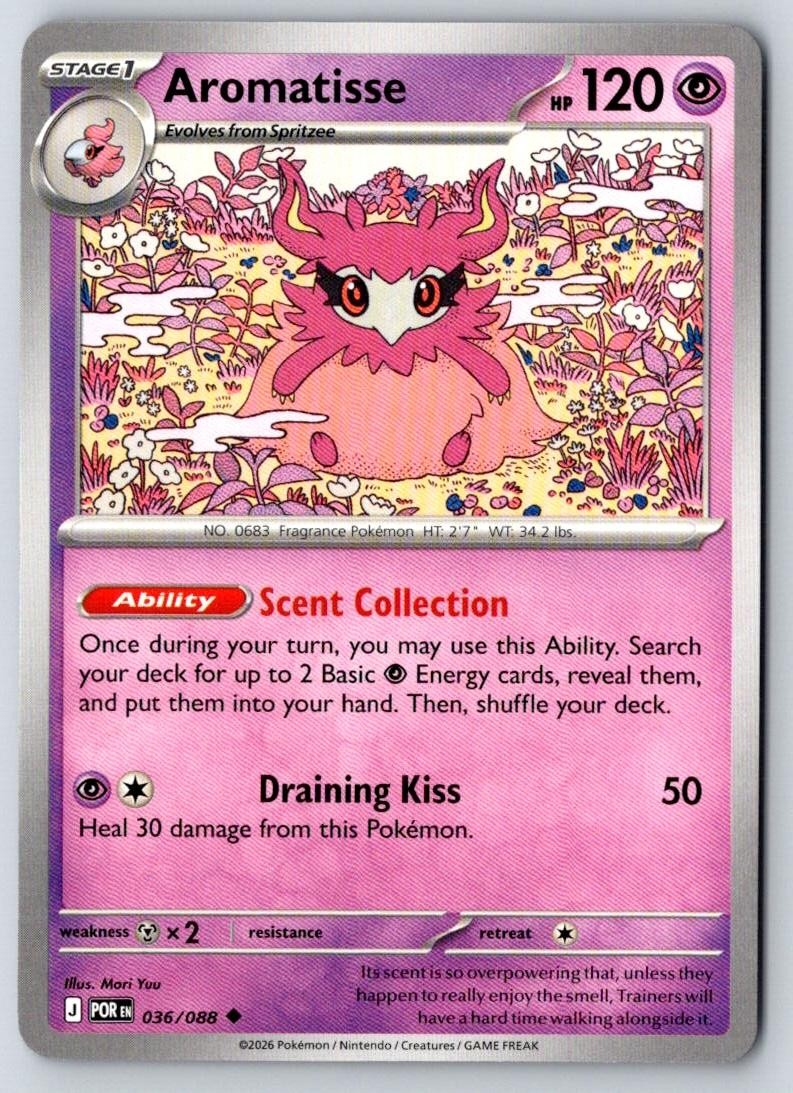 Aromatisse 036/088 Uncommon Perfect Order Pokemon Near Mint