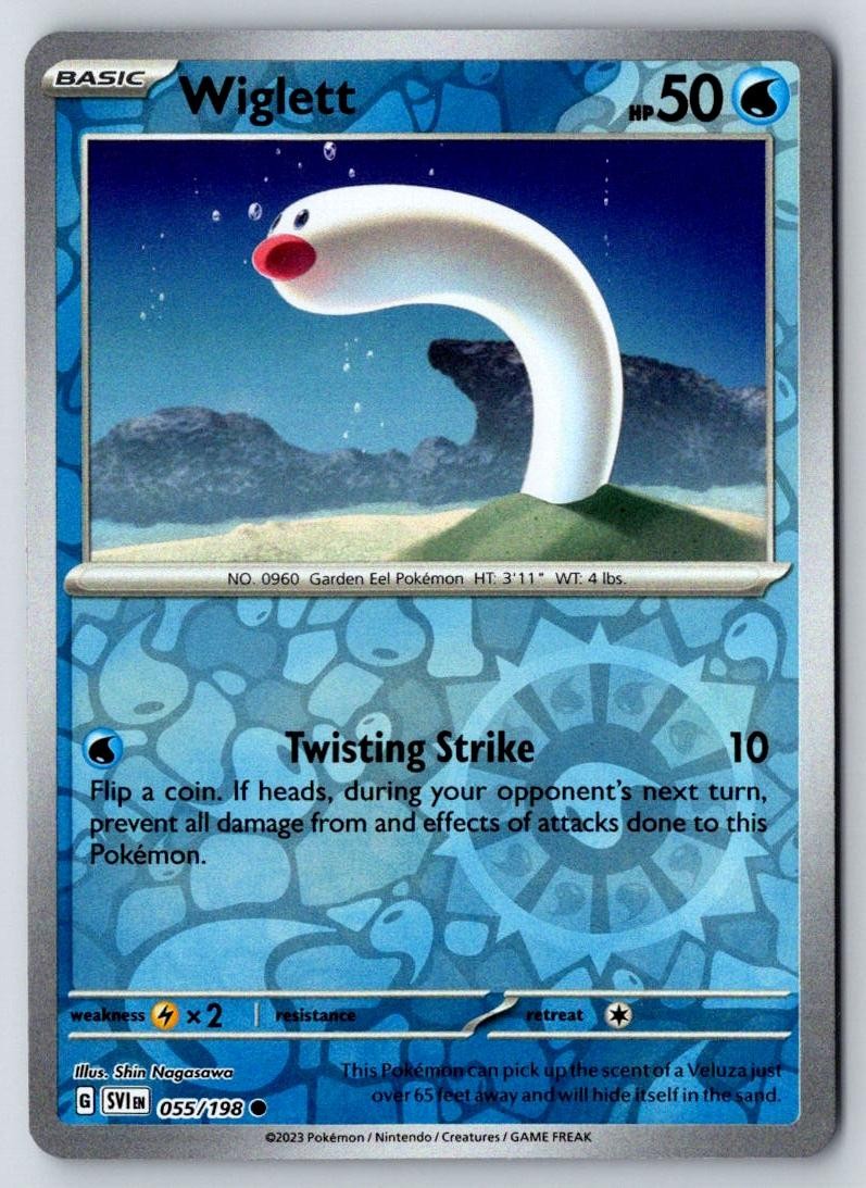 Wiglett 055/198 Common Scarlet & Violet Pokemon Near Mint