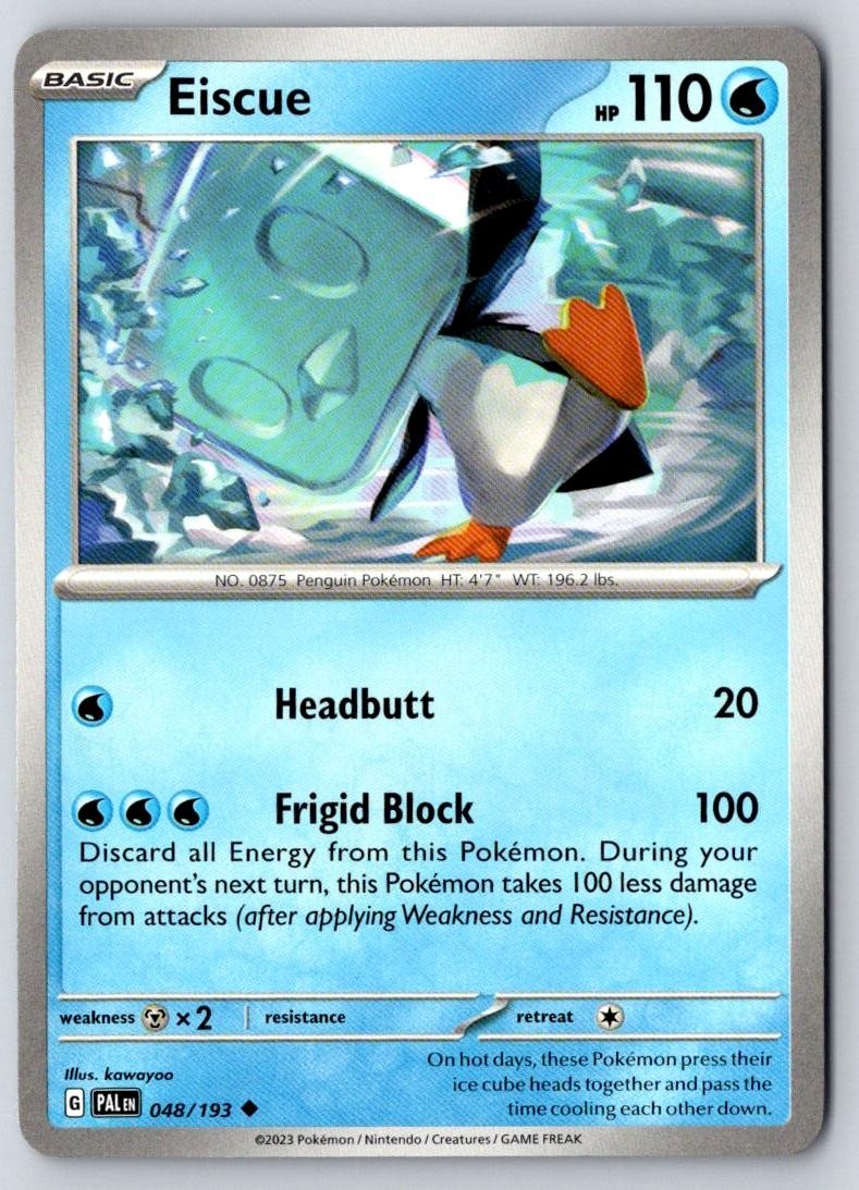 Eiscue 048/193 Uncommon Paldea Evolved Pokemon Near Mint