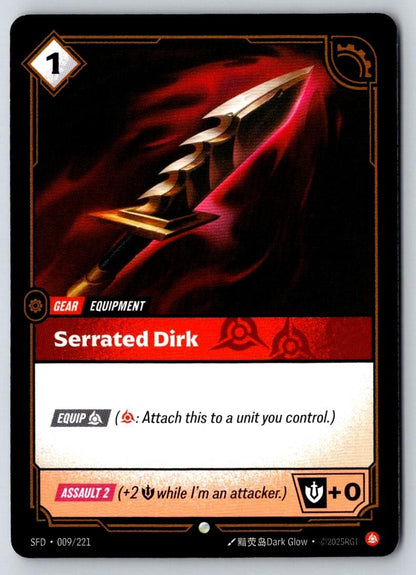 Serrated Dirk 009/221 Common Spiritforged Riftbound Near Mint