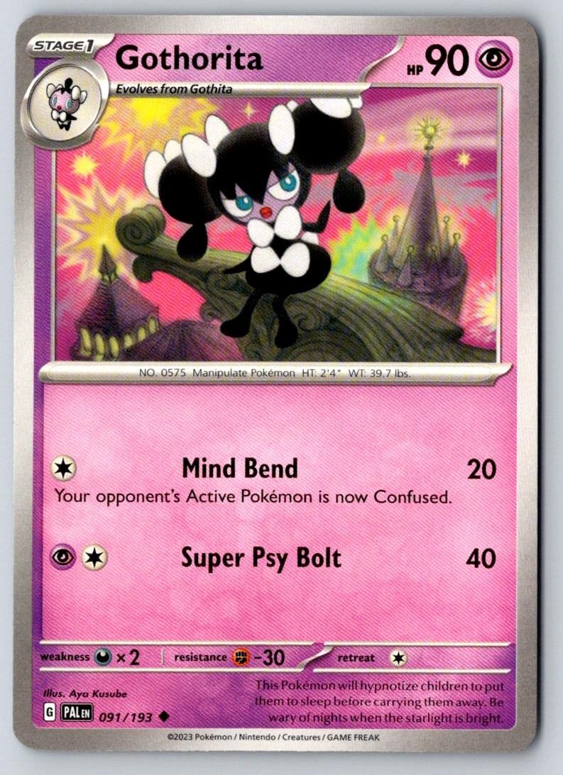 Gothorita 091/193 Uncommon Paldea Evolved Pokemon Near Mint