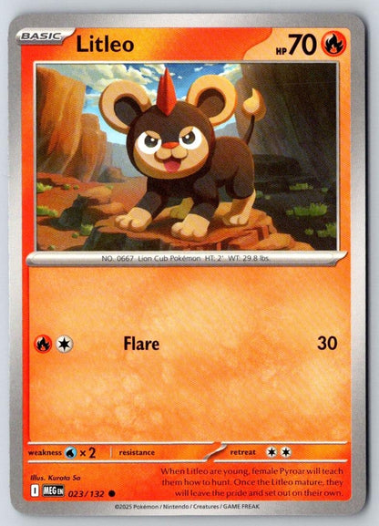 Litleo 023/132 Common Mega Evolution Pokemon Near Mint