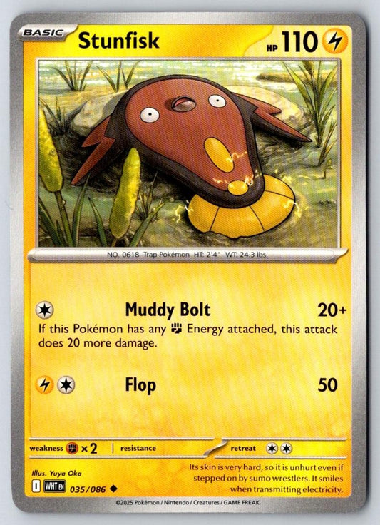 Stunfisk 035/086 Uncommon White Flare Pokemon Near Mint