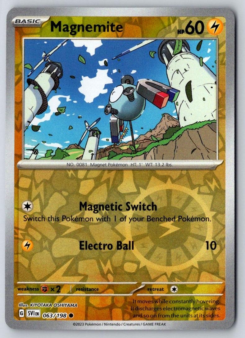 Magnemite 063/198 Common Scarlet & Violet Pokemon Near Mint