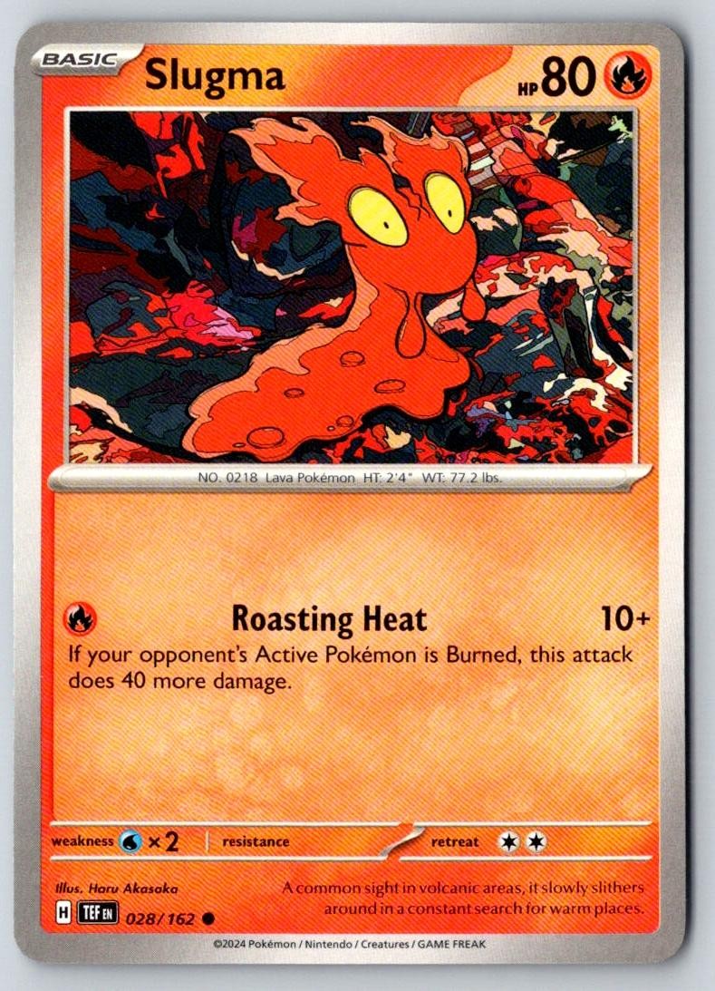 Slugma 028/162 Common Temporal Forces Pokemon Near Mint