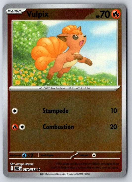 Vulpix 019/132 Common Mega Evolution Pokemon Near Mint