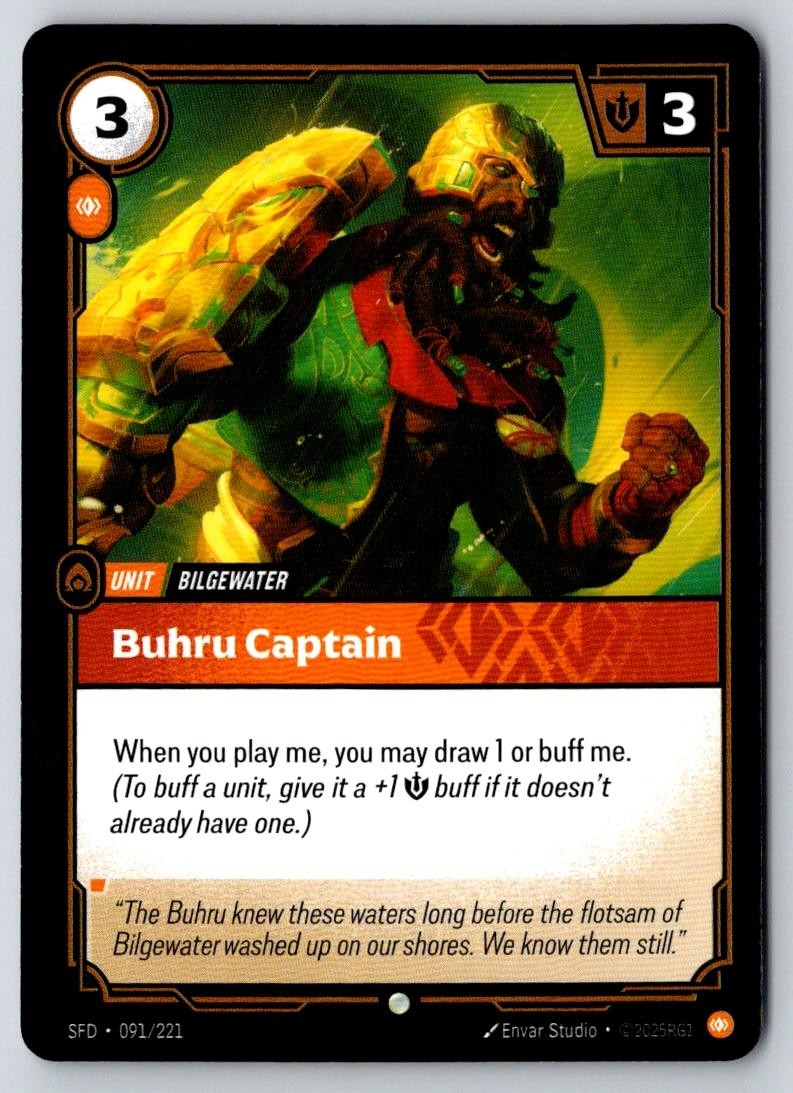 Buhru Captain 091/221 Common Spiritforged Riftbound Near Mint