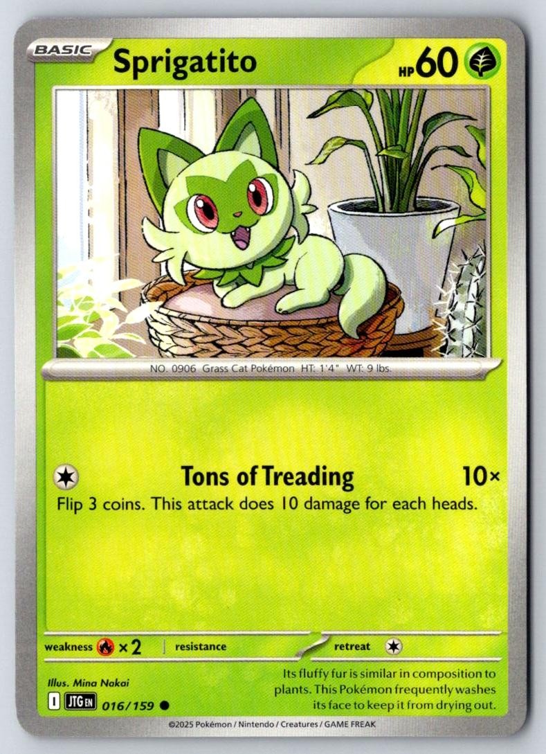 Sprigatito 016/159 Common Journey Together Pokemon Near Mint