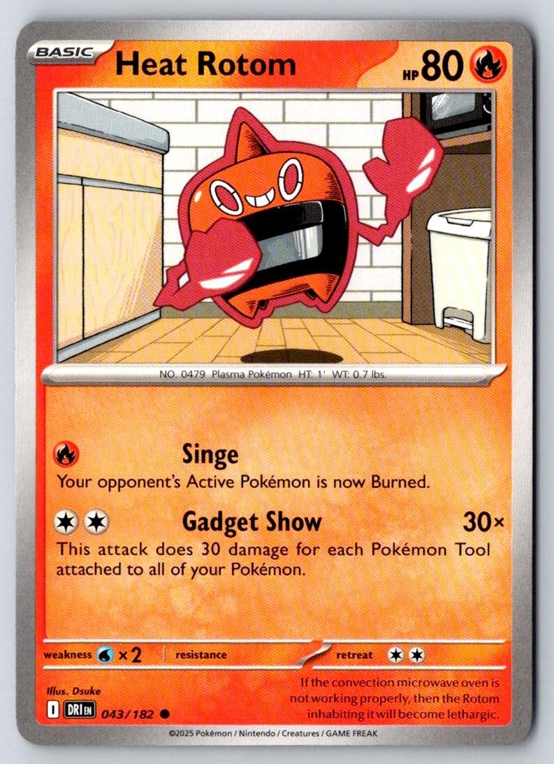 Heat Rotom 043/182 Common Destined Rivals Pokemon Near Mint