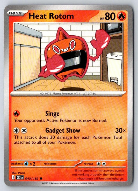 Heat Rotom 043/182 Common Destined Rivals Pokemon Near Mint