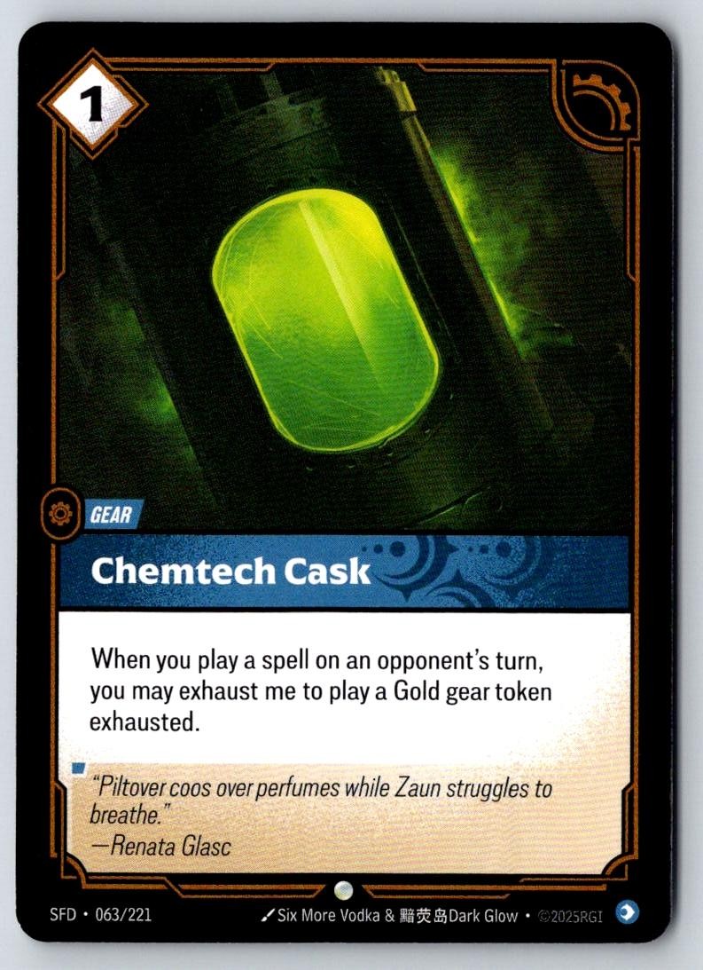 Chemtech Cask 063/221 Common Spiritforged Riftbound Near Mint