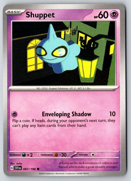 Shuppet 087/198 Common Scarlet & Violet Pokemon Near Mint