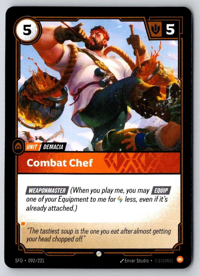 Combat Chef 092/221 Common Spiritforged Riftbound Near Mint